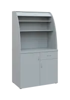 KUCH - ROUND 01 kuchyňka, (lednice) s roletou, 1800x1000x600 mm, šedá